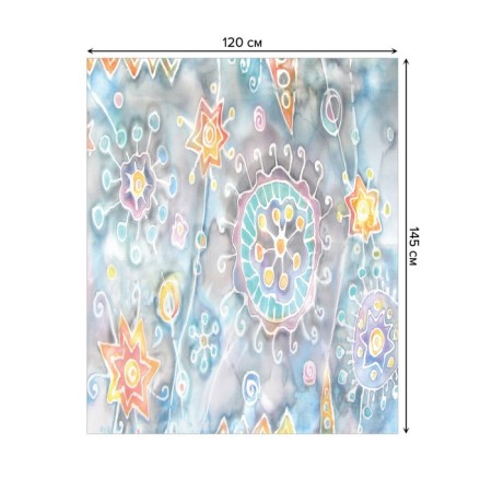 Tables on the table "Flower dreams", rectangular, Saten, size 120x145 cm-1