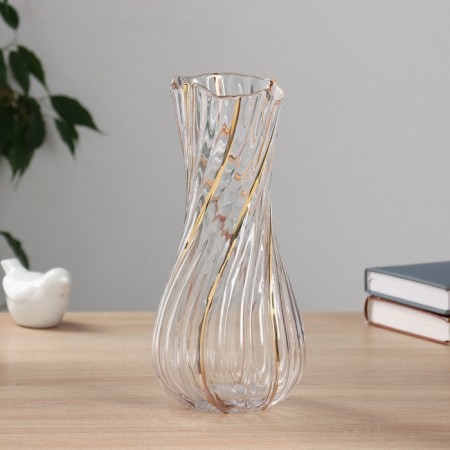 VAZA Table "Milagros" twisted, 25x10.5 cm, transparent-1