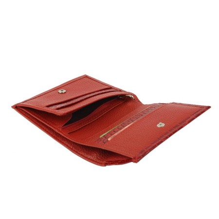 Wallet, button, 6 pockets, 1 section for trifles, n/k scarlet fleet/red crocodile-4
