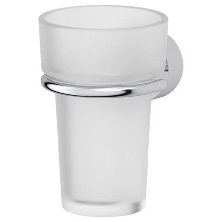 Holder with a glass, matte crystal, chrome, fbs