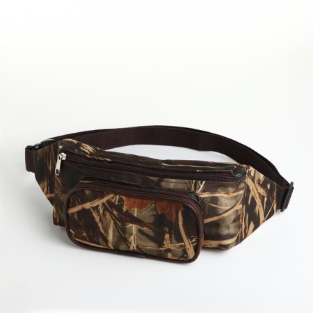 Lightning waist bag, outer pocket, khaki color/camouflage