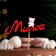 Topper 3D "sweet", red 13x4 cm
