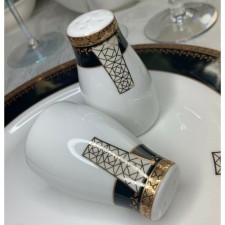 Set of salt shakers Lenardi Black Baccara, 2 pcs