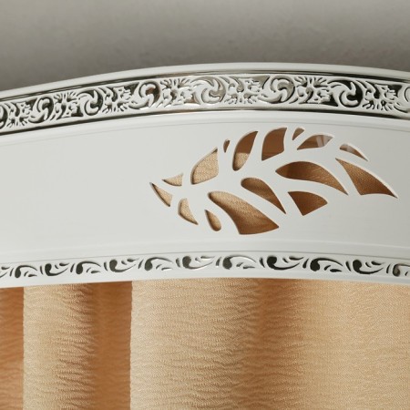 Binide cornice, “ultracompact. Sheet silver ", 260 cm, with a decorative bar 7 cm, white color-1