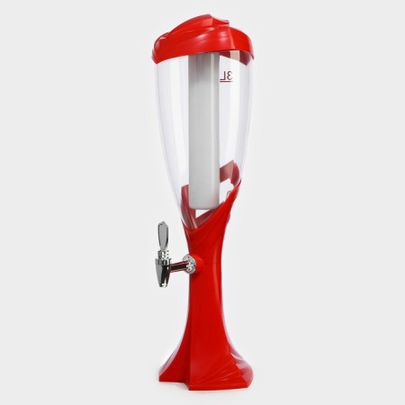 Beer Tower "Babylon", 3 l, red color
