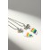 Kulons "Demetrons" Rainbow in the heart, colored in silver, l = 45 cm