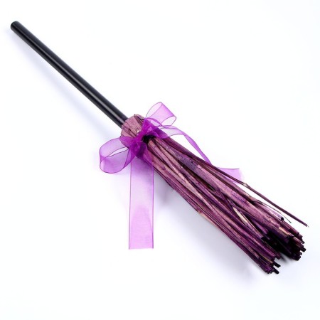 Carnival set "Magic", purple hat, broom, bag-5