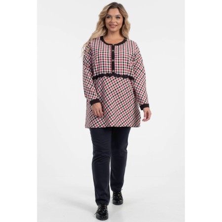 Women's tunic, size 56, red color-3