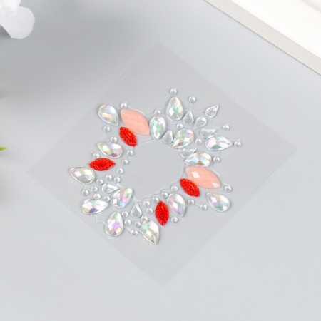 Stick plastic rhinestones "Decoration. Necklace" MIX 5.5x5.9 cm-3