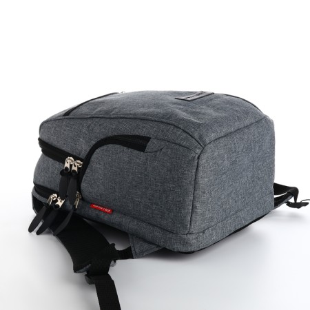 Male backpack, Rise, 2 lightning departments, 2 side pockets, color gray color-4