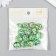 Beads for creativity plastic "Marble. Green" set of 15 pcs 1.7x1.7x1 cm