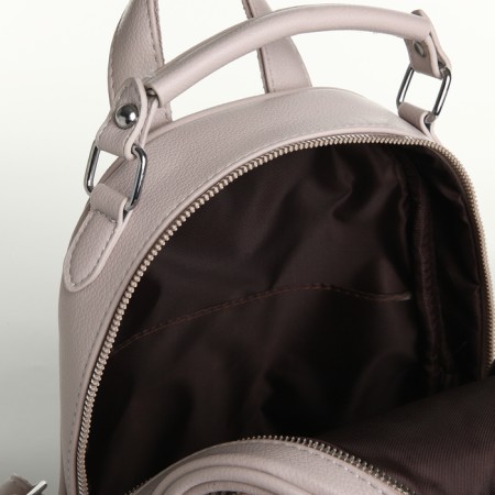 Women's backpack on lightning, beige color-3