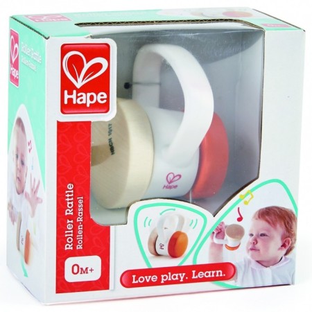 A toy for the newborns Hape "Roller", 2 in 1, rattle and catka on wheels-1
