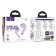 Hoco EQ1, TWS headphones, wireless, inserts, display, BT 5.3, 40/400 mAh, purple