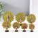 Souvenir Polystone "Peacock on the Ball" set of 7 pcs h = 10; 9.3; 8.3; 7.5; 6.5; 5.5; 5 cm