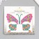 Stick plastic rhinestones "Butterfly" mix 12x16 cm