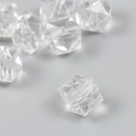 Beads for creativity plastic "Crystal Square" set of 20 g 1.6x1.8x1.8 cm