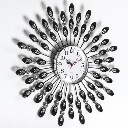 Watching clock, series: openwork, "peacock feathers", smooth move, d-48 cm, dial 14 cm-1