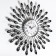 Watching clock, series: openwork, "peacock feathers", smooth move, d-48 cm, dial 14 cm
