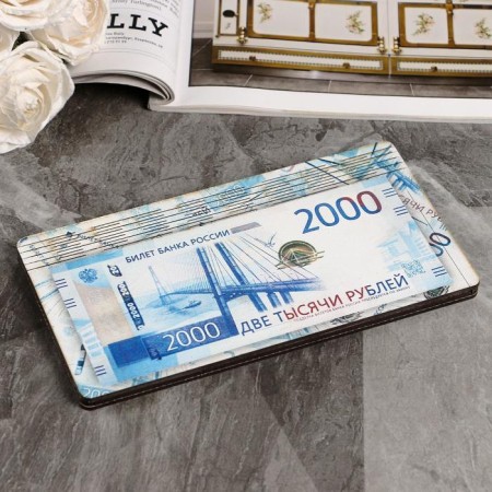 Bill "2000 rubles", flat, print, 18.5x9.5x0.8 cm