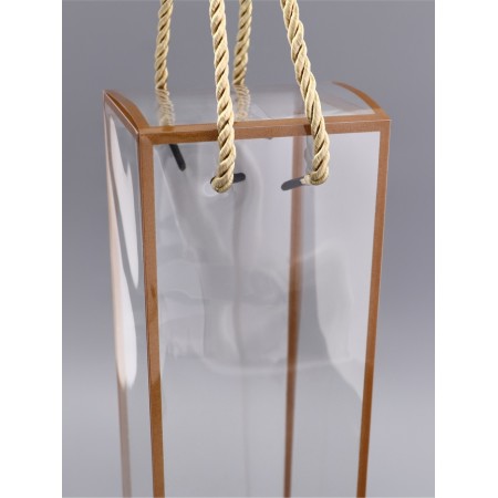 PET box with handles, gold, 9 x 9 x 34 cm-1