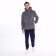 Male pants are laid down, the color is dark blue, size 54
