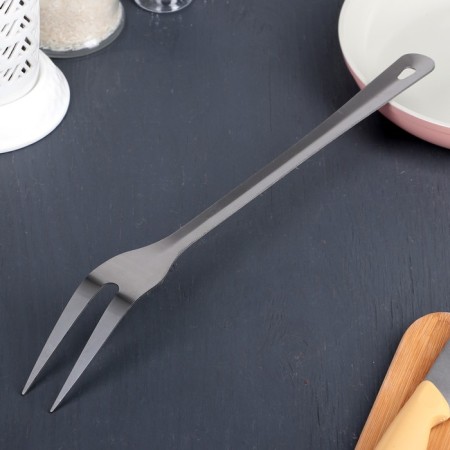 Fit for meat "Style", manual polishing, h = 35 cm, silver color-3