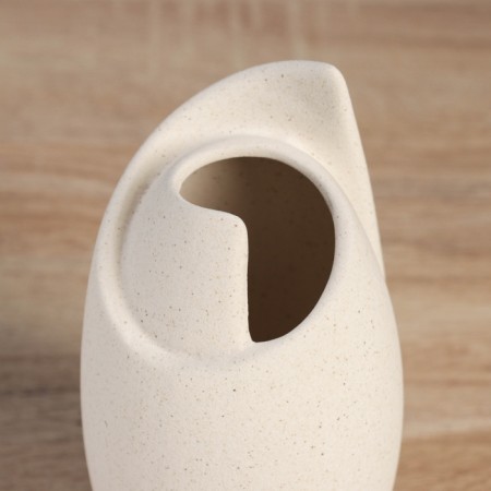 VAZA Ceramics Table "Wilston" D-4.5cm, 17x9.5 cm, beige-3
