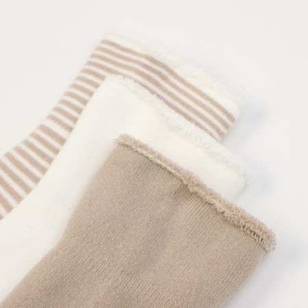 Terry sock set 3 pairs of crumb I Flowers 8-10 cm-2