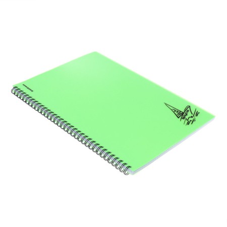 A4 notebook, 80 sheets, cage on spirals, erichkrause, motion, green, plastic cover-1