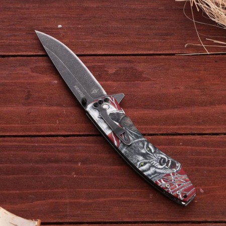 Folding "leader" steel - 95x18, handle - wenge, 23 cm-2