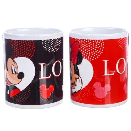 Set of paired mugs, 350 ml "Love", Mickey and Friends-4