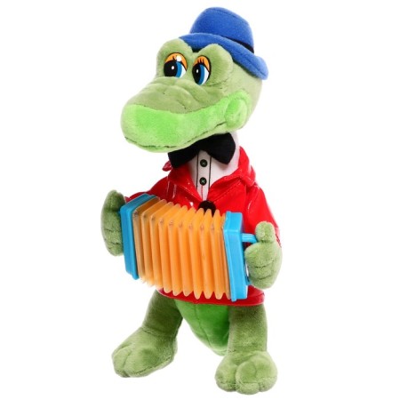Soft toy "Crocodile Gene with an accordion", 21 cm, sound