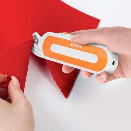 Electric scissors KitFort KT-6045-2, white-orange color-1