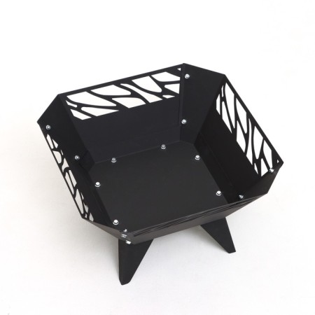 Focus for a fire, black, metal thickness 1 mm, 51.2 x 51.2 x 30.5 cm-1