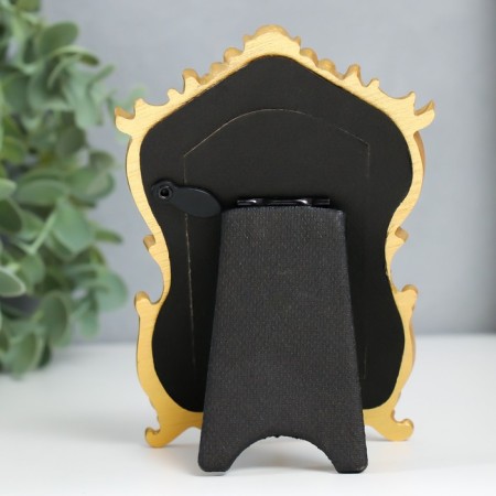 Photo frame Polystone for 1 photo 7x5 cm "Flower fantasies" gold-3