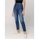 Women's jeans with a high landing CONTE Elegant Relaxed MOM, size S, Sky Blue color
