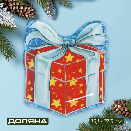 Glass Serving shares "Gift. Happy New Year "15.1 × 17.3 cm