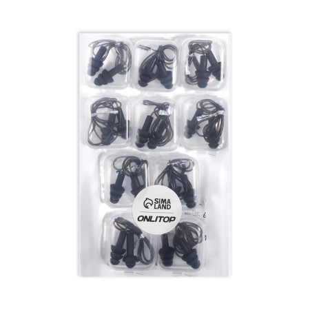 Berushi, packing 10 pairs, on a silicone lace, in a plastic case, black color-4