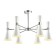 QUINN 6x60W E14 chandelier chrome, white 75x75x44.5cm