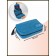 Cosmetic bag, 2 parts on lightning, with hook, blue color