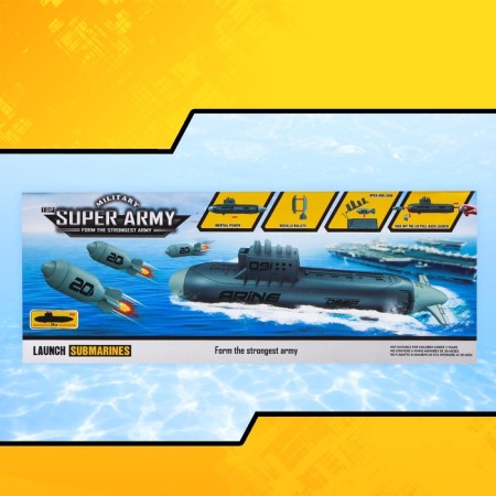 Game set "Submarine", shoots rockets, mobile elements, dark gray color-10