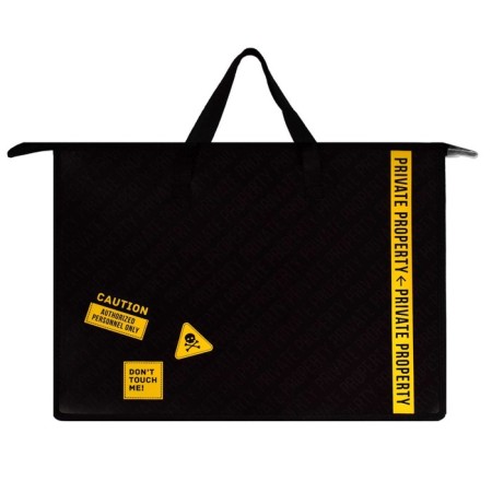 Folder for drawings and drawings A3, 450 x 330 x 90 mm, with handles, plastic, lightning from above, Phoenix "Private Property"-1