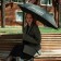 Mechanical feminine umbrella "You are bad", 8 spokes, d = 95 cm, black color