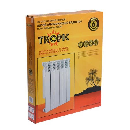 Tropic 500x80 mm radiator aluminum, 6 sections-9