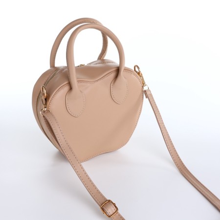 Bag Women's Cross-Bodi with a zipper, beige color-8