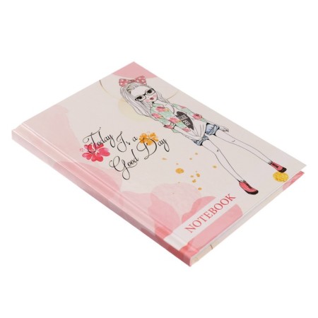 Notepad A6, 64 sheets in the cell "fashionista", solid cover, glossy lamination, offset block-1