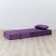 Handwheel chair-bed "Essen", velor fabric, purple color