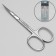 Scissors are manicure, for cuticles, bent, narrow, 10 cm, on the blist, the color is silver, 081