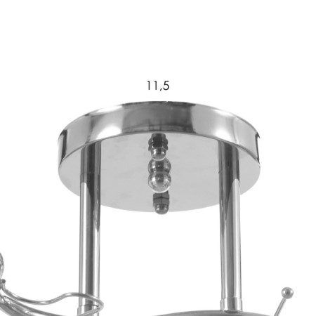 Ceiling chandelier "Lux" 2x40W E27 Color: silver-4